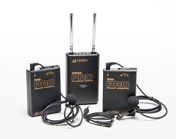 Azden WDL-PRO Dual Channel VHF Wireless Lavalier Microphone System, Main