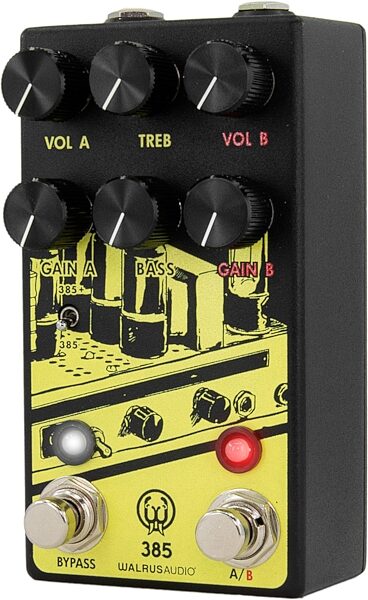Walrus Audio 385 MkII Overdrive Pedal, Yellow, Warehouse Resealed, Action Position Back