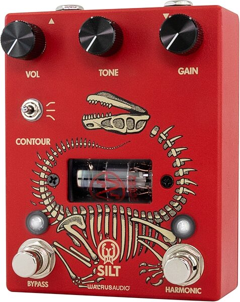Walrus Audio Silt Harmonic Tube Fuzz Pedal, Red, Action Position Back