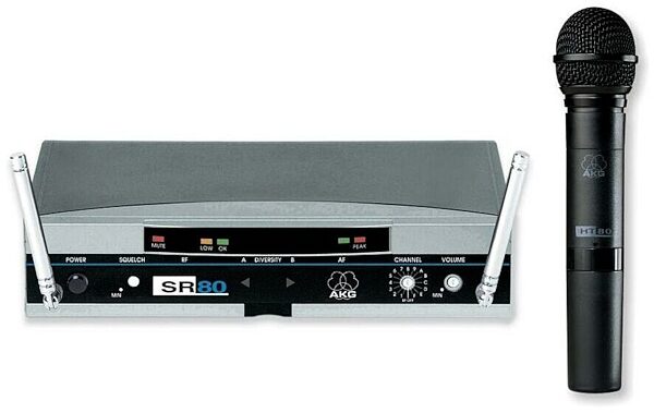 AKG WMS80 UHF Handheld Wireless System with D880 Microphone, Main