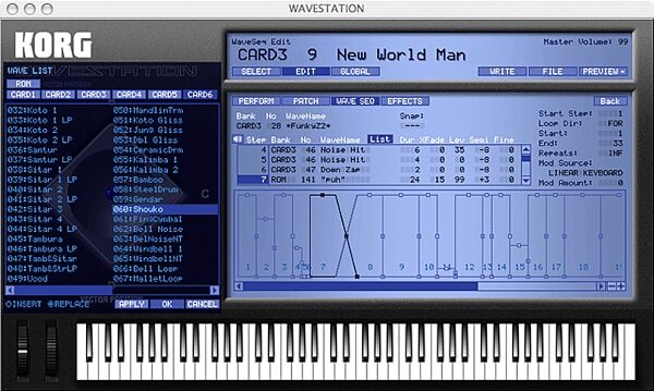 Korg KLCDE Legacy Collection Digital Edition Software (Macintosh and Windows), Wavestation Sequencer