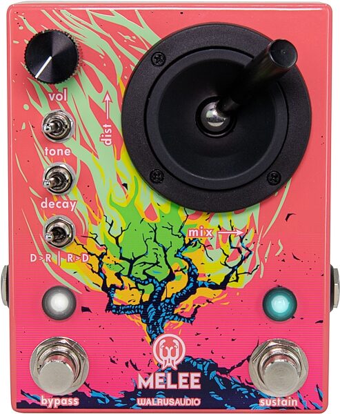 Walrus Audio Melee Wall of Noise Reverb/Distortion Pedal, New, Action Position Back