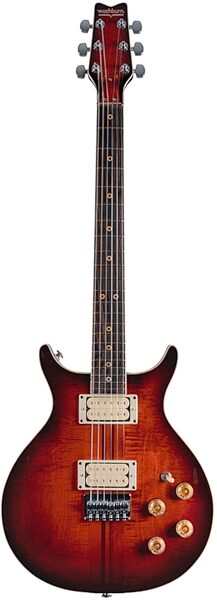 Washburn USA Hawk Electric Guitar, Vintage Sunburst, Action Position Back
