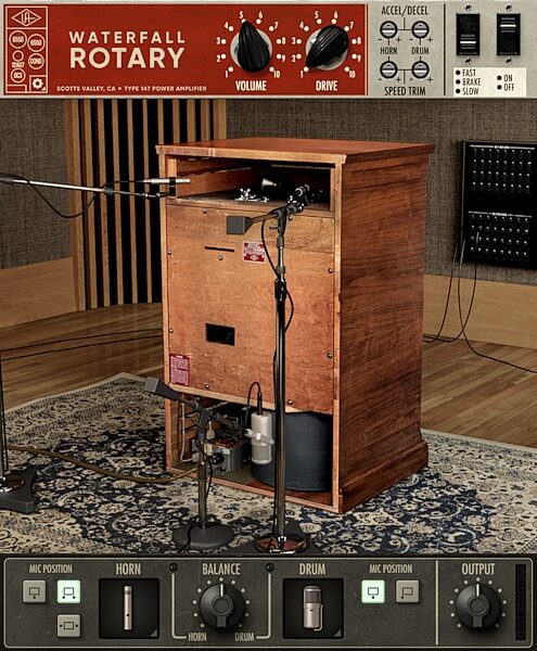 Universal Audio UAD Waterfall B3 Organ Plug-in Software, Digital Download, Action Position Back