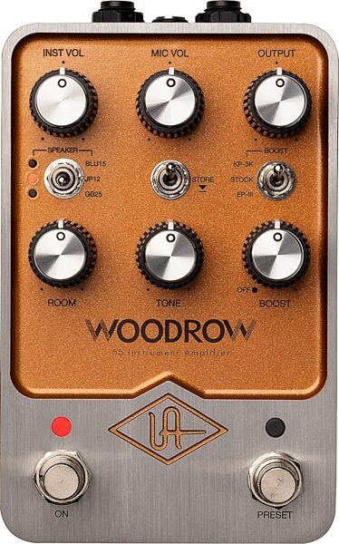 Universal Audio Woodrow '55 Instrument Amplifier Pedal, Warehouse Resealed, Action Position Back