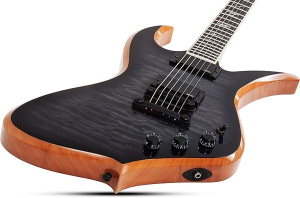 Wylde Audio Thoraxe Electric Guitar, Transparent Black Burst, Open Box (Very Good), Action Position Back