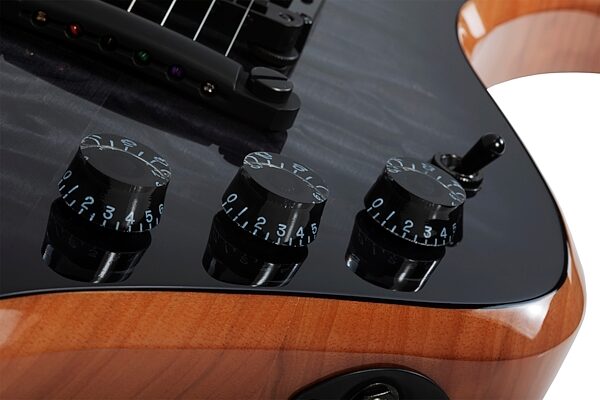 Wylde Audio Thoraxe Electric Guitar, Transparent Black Burst, Open Box (Very Good), Action Position Back