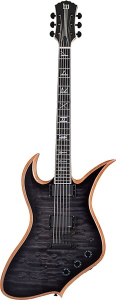 Wylde Audio Thoraxe Electric Guitar, Transparent Black Burst, Open Box (Very Good), Action Position Back