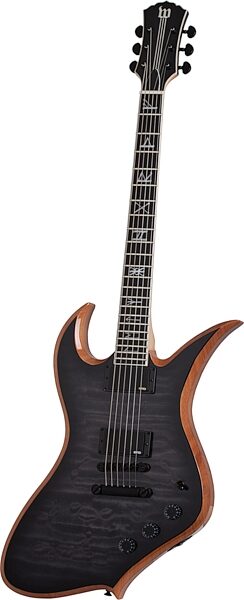 Wylde Audio Thoraxe Electric Guitar, Transparent Black Burst, Open Box (Very Good), Action Position Back