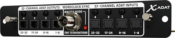 Behringer X-ADAT 32-Channel ADAT Word Clock Expansion Card for X32 Mixer, Angle