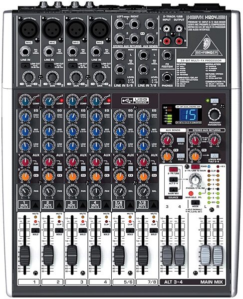 Behringer XENYX X1204USB USB Mixer with Effects, Main