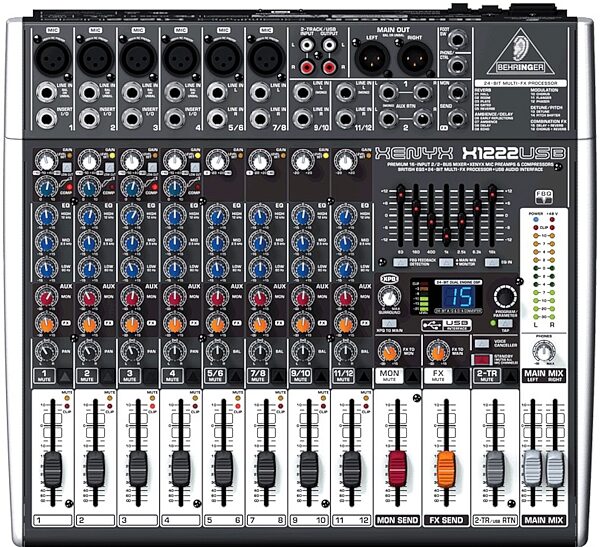 Behringer XENYX X1222USB 16-Channel Mixer with USB, Main