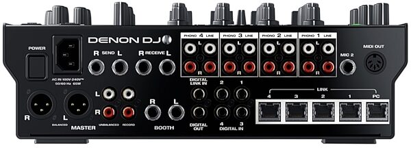 Denon DJ X1800 Prime Professional DJ Mixer, Back