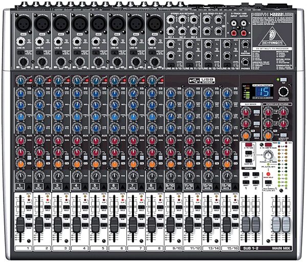 Behringer XENYX X2222USB 22-Channel Mixer with USB, Main
