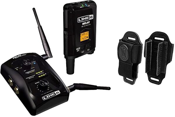 Line 6 Relay G50 Digital Wireless Guitar System, 2.4GHz, with Levy's MM4 Wireless Transmitter Holder, pack