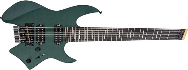 Sire Larry Carlton X6 Headless Electric Guitar, 7-String, Green, Action Position Back