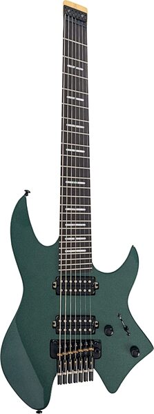 Sire Larry Carlton X6 Headless Electric Guitar, 7-String, Green, Action Position Back