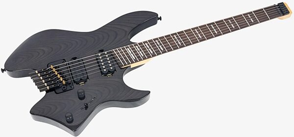 Sire Larry Carlton X6 Headless Electric Guitar (with Gig Bag), Black Satin, Action Position Back