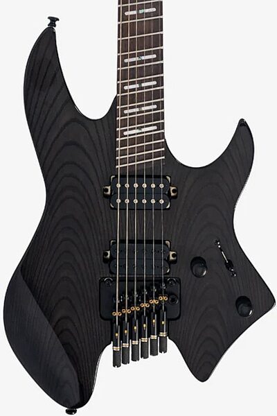 Sire Larry Carlton X6 Headless Electric Guitar (with Gig Bag), Black Satin, Action Position Back