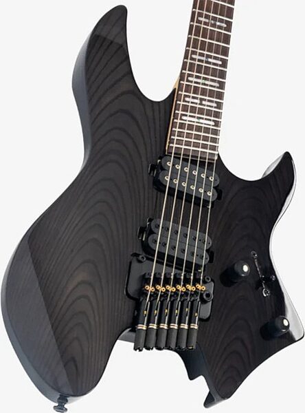 Sire Larry Carlton X6 Headless Electric Guitar (with Gig Bag), Black Satin, Action Position Back