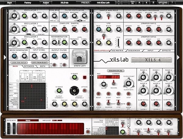 XILS Lab XILS 4 Modular Synthesizer Plug-in Software, Screenshot Front