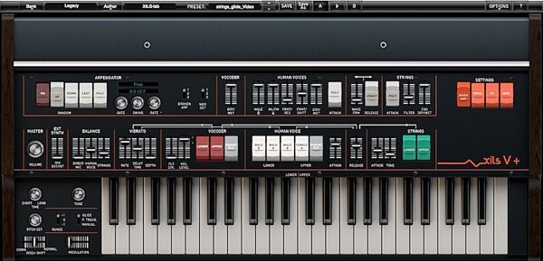 XILS Lab V Plus Synthesizer Plug-in Software, Screenshot Front