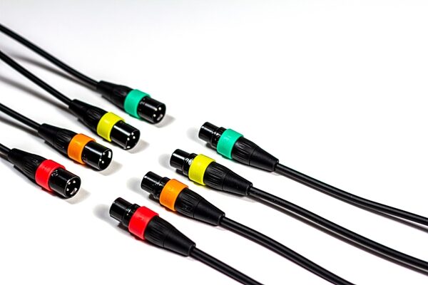 Zoom XLR-4c/CP Microphone Cables with Color Rings, 4-Pack, Action Position Back