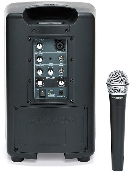 Samson XP40iW Portable Wireless PA System with iPod Dock, Rear (Without iPod)