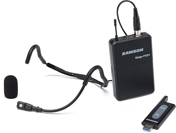 Samson XPD2/Qe USB Digital Wireless Fitness Headset Microphone System, New, Headset and Receiver