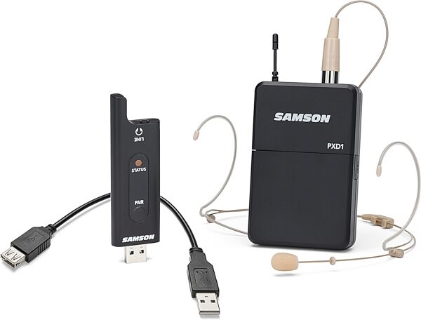 Samson XPD2 Headset USB Digital Wireless Microphone System, New, Action Position Front