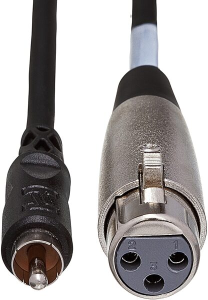 Hosa Unbalanced Interconnect Cable, XLR-3F to RCA, 2 foot, Action Position Back