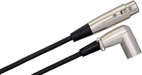 Hosa XRR-100 Balanced Straight XLR-F to Right Angle XLR-M Cable, 1.5 foot, Action Position Back
