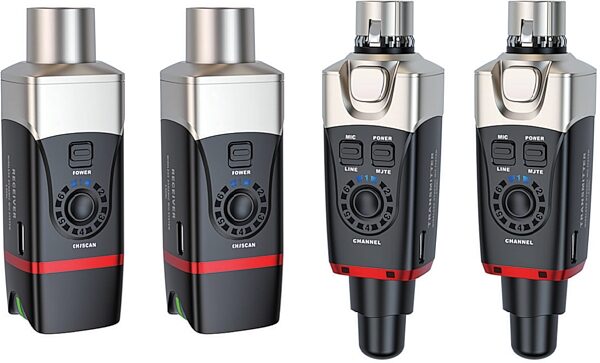 Xvive U35D 5.8GHz Dual-Channel Digital Plug-On Wireless System for XLR Dynamic Microphones, New, Action Position Back