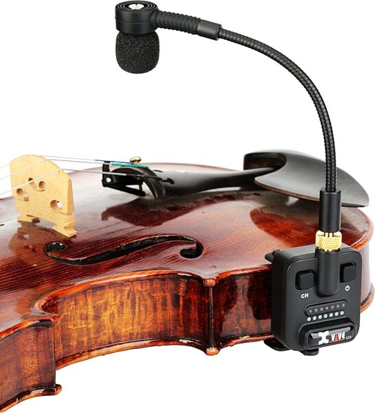 Xvive U9 Wireless Microphone System for Violin and Viola, New, Action Position Back