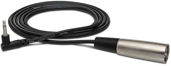 Hosa XVM-305M Microphone Cable, Right-Angle 3.5 mm TS to XLR3M, New, Main