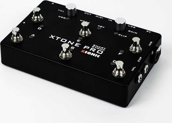 XSonic XTone Pro Guitar and Microphone MIDI/Audio Interface Pedal, Angled Front