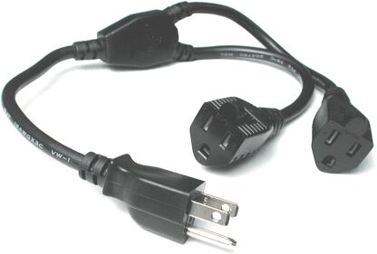 Hosa Grounded Power Y-Cable, 14 inch, YAC-407, Main