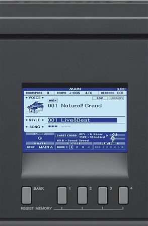 Yamaha DGX-650 Digital Home Piano, Screen Detail