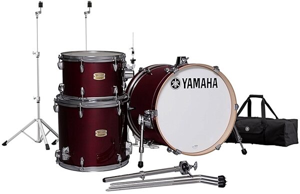 Yamaha SBP8F3 Stage Custom Bop Drum Shell Kit, 3-Piece, Cranberry Red, with Hardware Pack, me