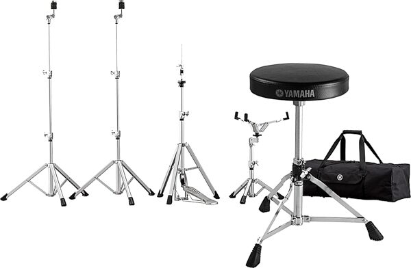 Yamaha HW-3 Light Duty Drum Hardware Pack (with Bag), Bundle with DS550 Throne, pack