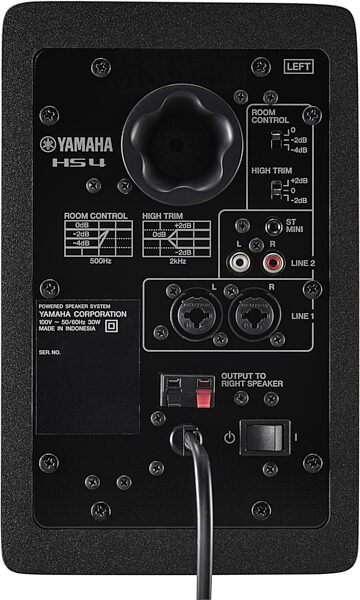Yamaha HS4 Powered Studio Monitor, Black, Pair, Action Position Back
