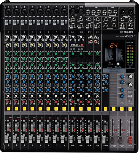 Yamaha MG16X 16-Channel Stereo Mixer with Effects, New, Action Position Back