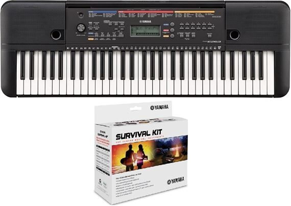 Yamaha PSR-E263 Portable Keyboard, 61-Key, Survival Kit Pack