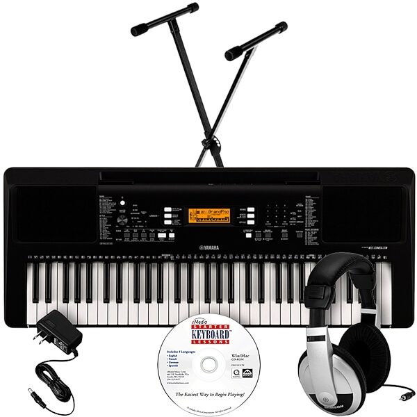 Yamaha PSR-E363 Portable Keyboard, eMedia Pack with SXKS Stand