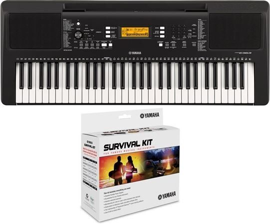 Yamaha PSR-E363 Portable Keyboard, Survival Kit Pack
