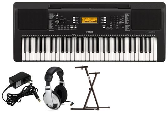 Yamaha PSR-E363 Portable Keyboard, Premium Pack with YXKS Stand