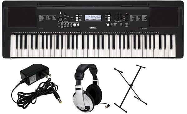 Yamaha PSR-EW310 Portable Keyboard, PKS Pack, with X-Stand, AC Adapter, Headphones, Main
