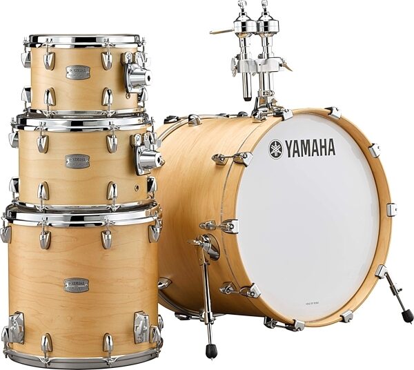 Yamaha TMP2F4 Tour Custom Maple Drum Shell Kit, 4-Piece, Butter Satin, Action Position Back