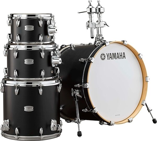 Yamaha TMP2F4 Tour Custom Maple Drum Shell Kit, 4-Piece, Licorice Satin, Action Position Back