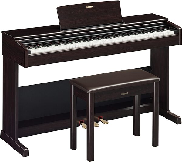Yamaha YDP-105 Arius Digital Piano (with Bench), Rosewood, YDP-105R, Customer Return, Open Box (Very Good), Action Position Back